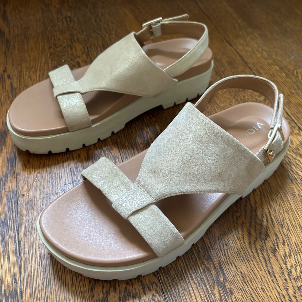 Vionic Women's Alondra Sparkly Cream Sandals